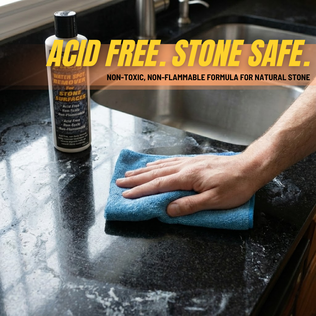 Water Spot Remover for Natural Stone Surfaces